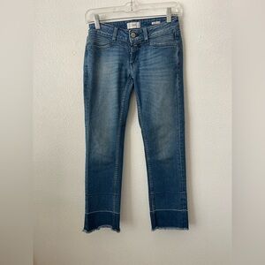 CLOSED Starlet Jeans Mid Rise Straight Slim Fit Light Medium Wash Raw Hem Sz 24